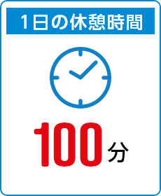 1日の休憩時間　8時間